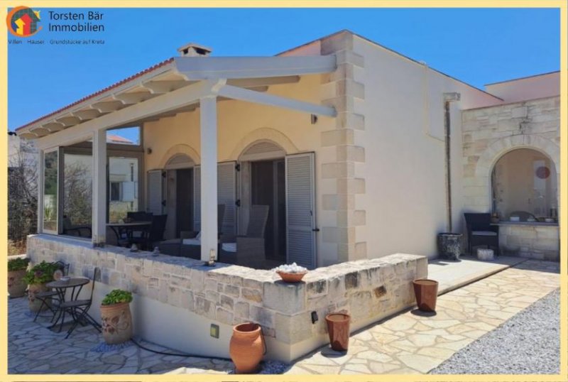 Drapanos Kreta, Drapanos Freistehender Steinbungalow mit 3 Schlafzimmern und 2 Bädern, großem Garten und Meerblick. Haus kaufen